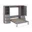 Grand lit escamotable avec tiroirs et tablettes-1796218157