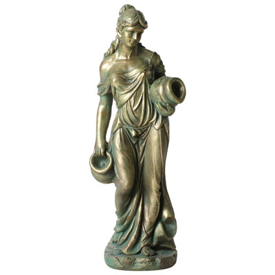 Water Resistant Fiberstone Clay Garden Statue