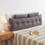 Cotton Grey Rectangular Backrest Back Cushion-2107407636