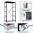 4 Drawer Dresser for Bedroom, Narrow Chest of Drawers, Wooden Top and Study Iron Frame 18"x37.5"-(WxH)