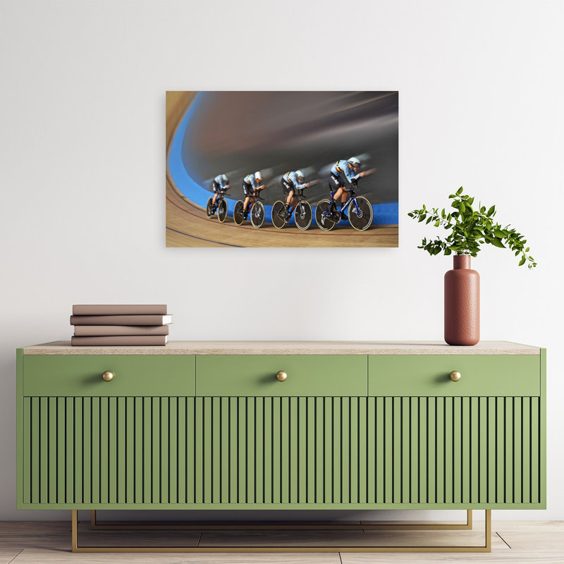 Team Pursuit Velocity Contemporary Wall Art Print, H 16 po x l 24 po