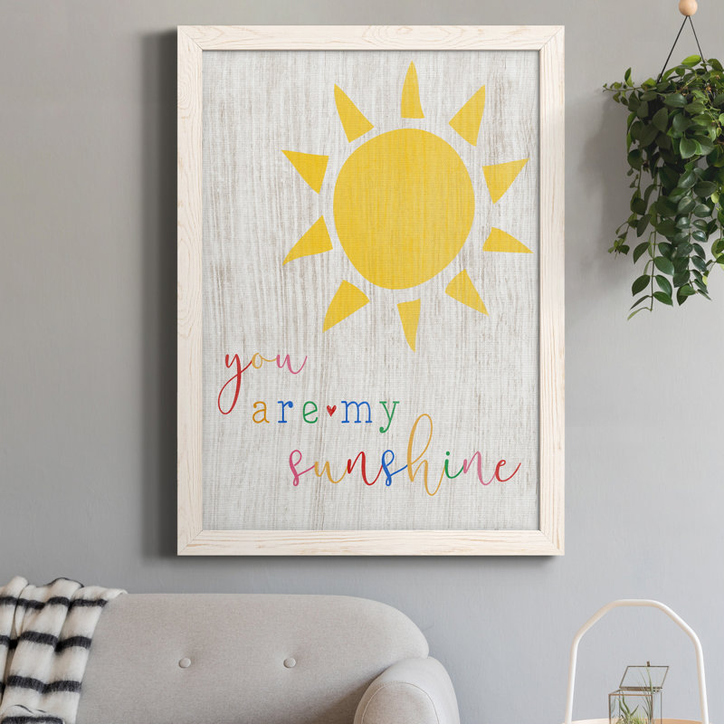 «You Are My Sunshine», art textuel sur toile, Blanc, H 24 po x l 18 po x P 1,5 po