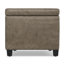 Banc de rangement avec repose-pieds de rangement rectangulaire en cuir végétalien l 48 po avec mousse à haute densité Lilli Lilli-1784962537