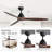 Ilsetraut 56" 3-Blade Ceiling Fan with Remote Control, Modern Ceiling Fan with Quiet Reversible DC Motor, 6-Speed and Timer, Downrod Mount Fan for Living Room and Bedroom-1008963493