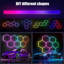 Lumières de garage hexagonales RVB, lumières murales hexagonales à DEL pour salle de jeux, salle de sport, bar, lumières de décoration murale Smart Sync avec télécommande et contrôle d'application