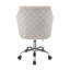 Chaise de bureau pivotante champagne et chrome