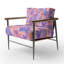 Chaise d'appoint moderne - Fauteuil rose Paisley Harmony-177186695