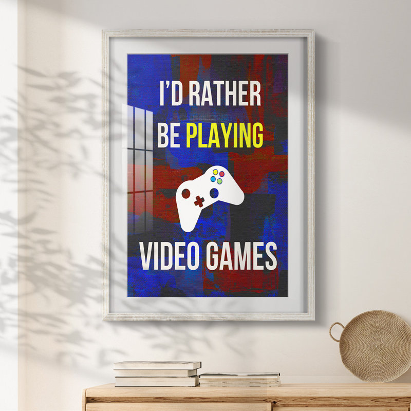 «Gamer at Play III», impression encadrée, H 28,5 po x l 20,5 po, Blanc