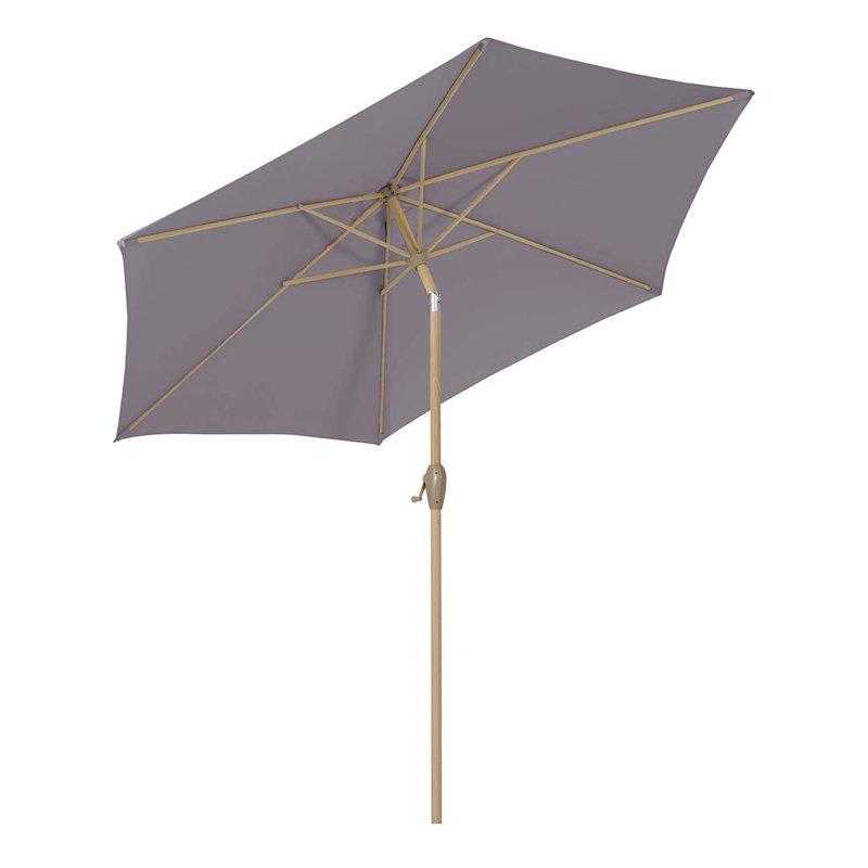 Avianna 270cm Market Parasol, Gold, Light Grey