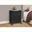 Table basse transitionnelle en placage noir pour le salon / la chambre à coucher, 25 pouces avec rangement pour lampe et amp; Assemblage facile