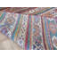 Tapis en laine rouge/vert 4 pi 2 po x 5 pi 4 po one-of-kind-noué la main