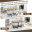Ensembles de table de salle à manger compacts, en bois aggloméré et en métal, conception compacte de cuisine moderne