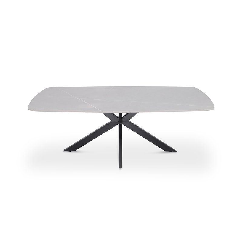 Deava Cross Legs Coffee Table, Grey
