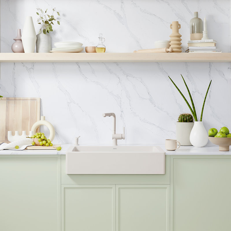 Vintera SILGRANIT 30" L X 19'' W Farmhouse Sink, Truffle