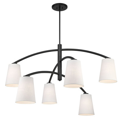 Luminaire suspendu charbon 6 lumières Lyutcho