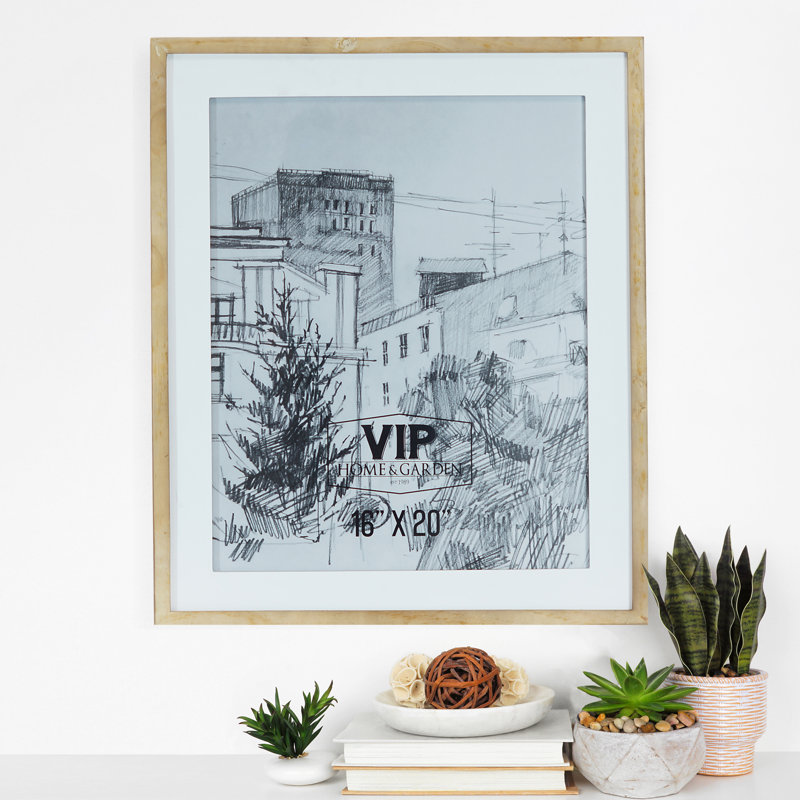 Cadre pour photo simple 16 po x 20 po en bois blanc