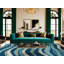 Washable Ocean Ripples Hawaiian Area Rug-1101657388