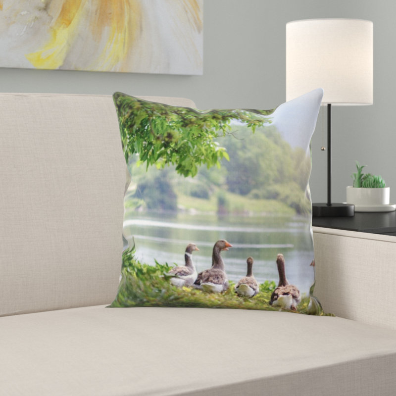 Coussin décoratif sauvages oies