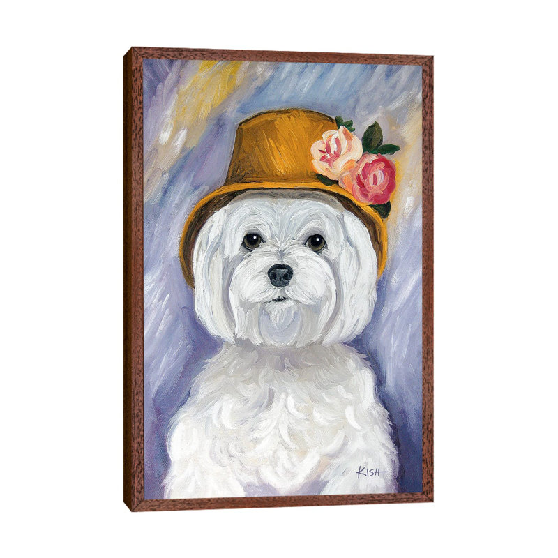 Madame Maltese 1 Piece Painting on Canvas, 66.04 cm H x 45.72 cm W, Classic Wood Framed