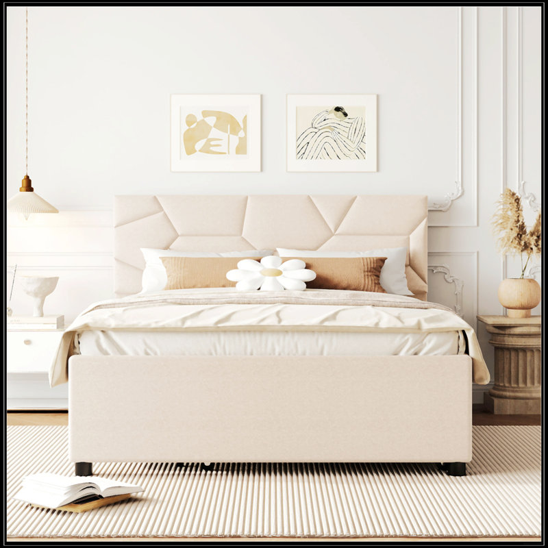 Full Size Upholstered Platform Bed