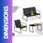 3 - Person Patio Dining Set with