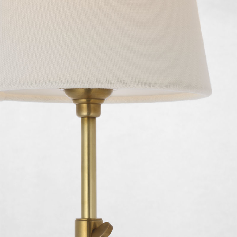 Thomas O'Brien Bryant 27" Adjustable Cordless Table Lamp with Linen Shade, Gold
