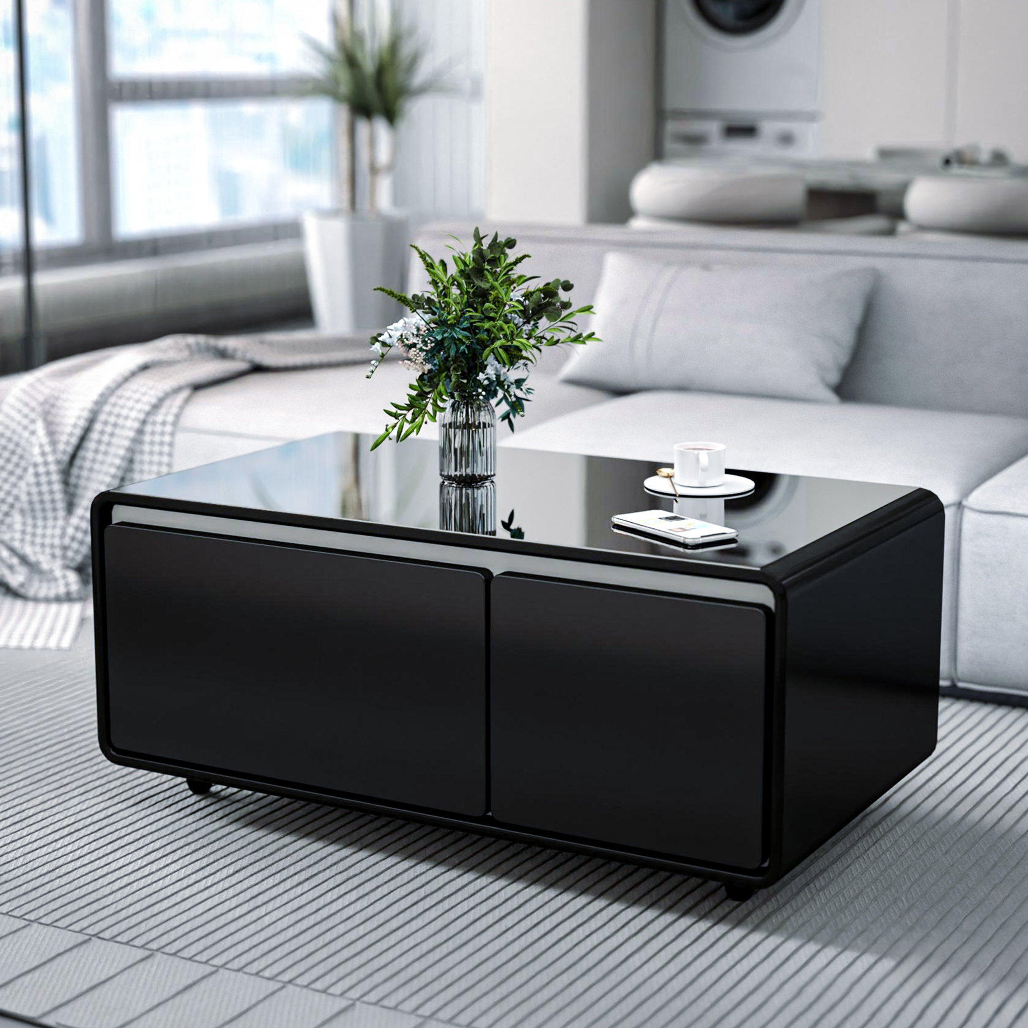 Livtab Smart Coffee Table with Fridge and Wireless Charging & Reviews ...