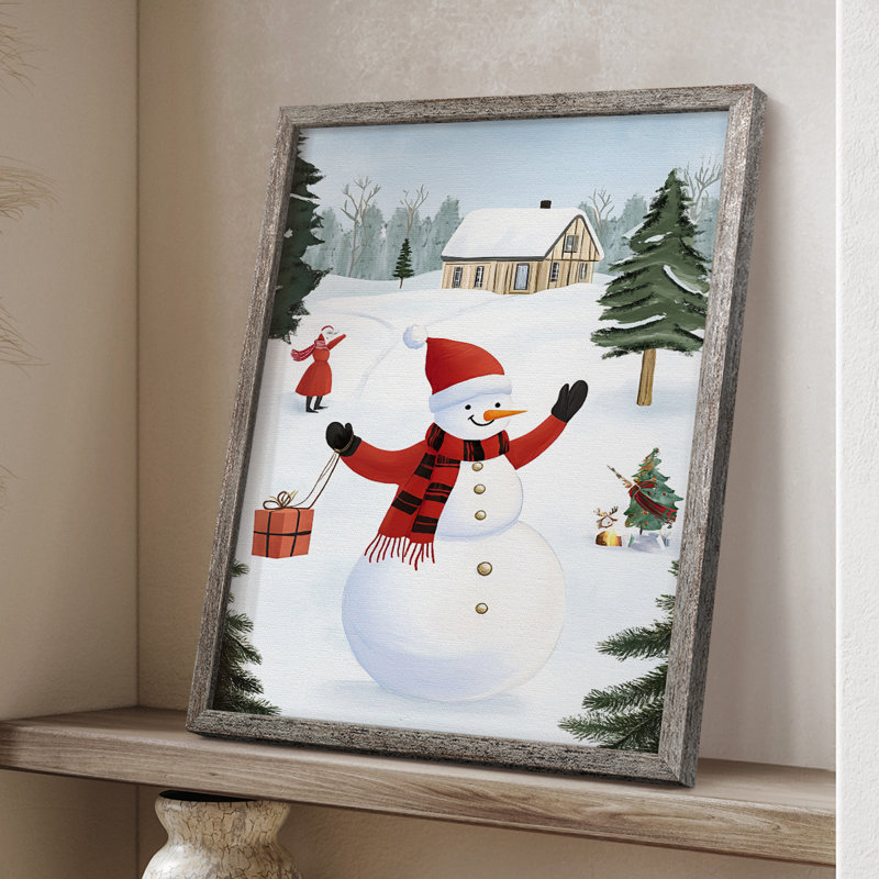 «Christmas Holiday Art CCXLVII», reproduction d'art encadrée - bois massif, H 11 po x l 9 po