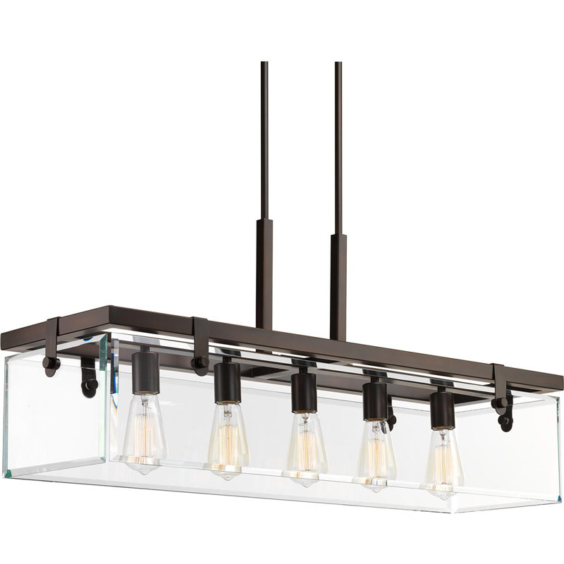 Bridgewood 5 - Light Kitchen Island Pendant, Antique Bronze
