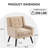 Tufted Upholstered Wide Back Armchair-582471469
