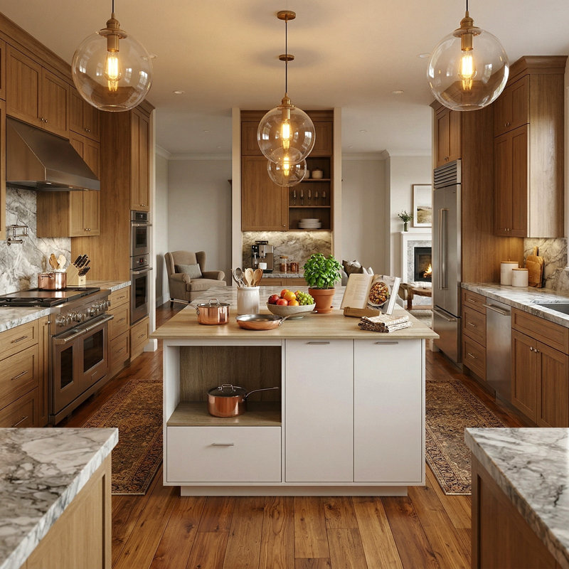 Îlot de cuisine de 59 po de largeur avec rangement solide et plateau de table extensible