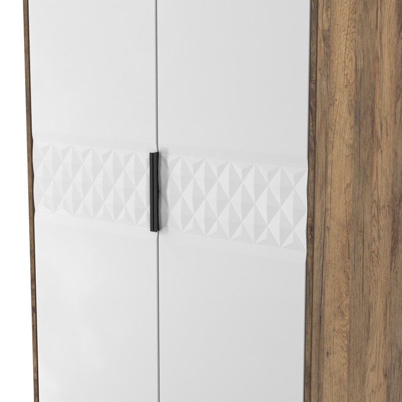 Bethanne 2 Drawer Double Wardrobe, White