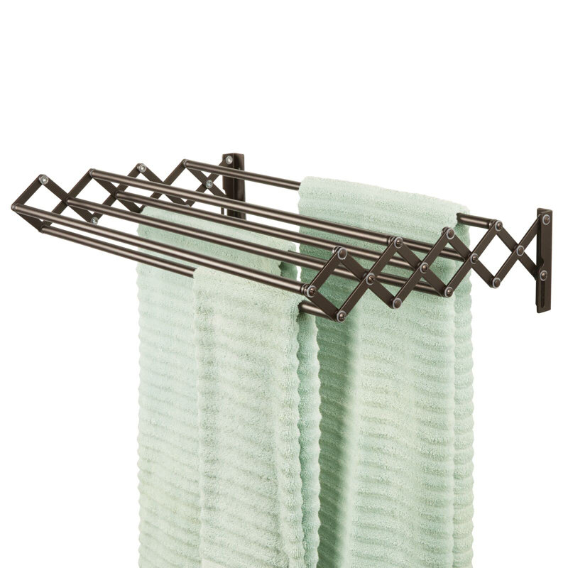 Dajuan 60cm Wall Mounted Clothes Rack, Bronze