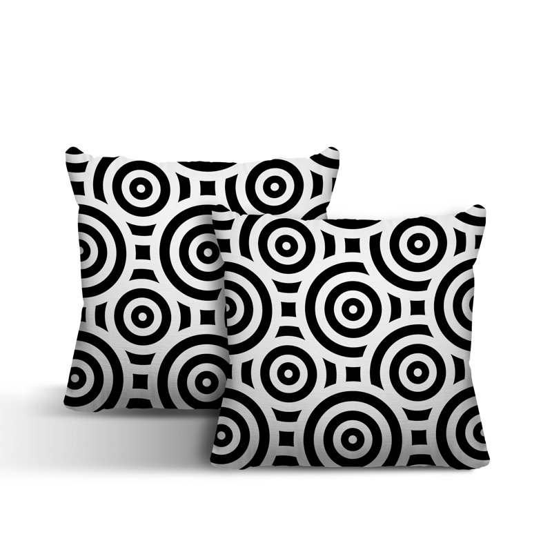  Coussin intérieur / extérieur, L 15 po x H 15 po, Noir