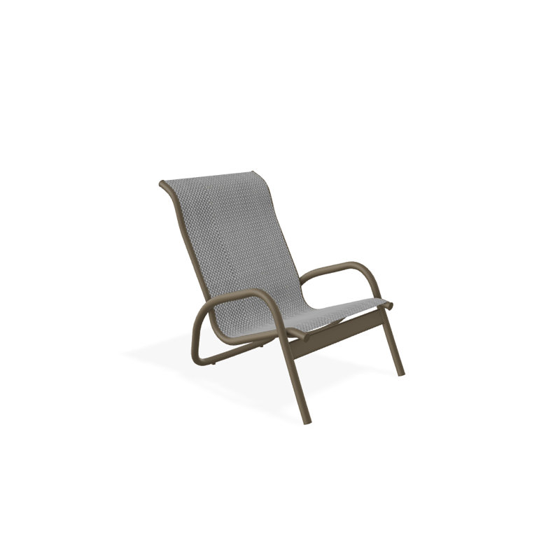 Gardenella Patio Chair, Nickel, Beachwood