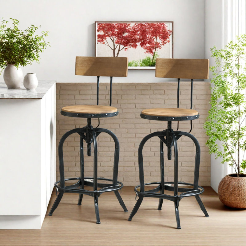 Juventino Barstool With Fir Wood