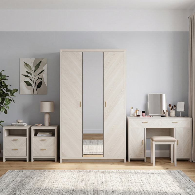 Bonny Harmony 4 Piece Bedroom Set, New White