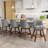  Counter Height Swivel Upholstered Bar Stools (Set of 6)-747553649