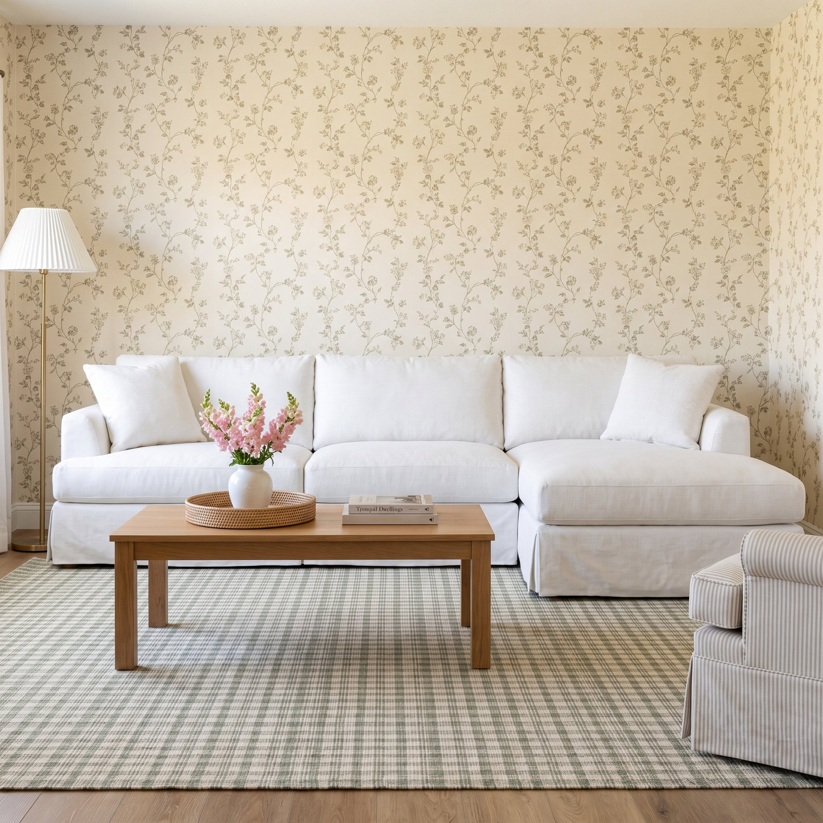 Lucia Chaise Sectional, Right Hand Facing, Cruise Adrift Woven Stripe