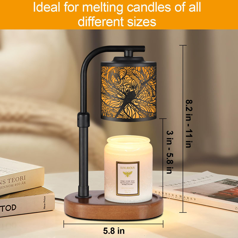 Bougie chauffe-lampe avec minuterie, bougie chauffe-plat d'anniversaire pour maman, décoration de chambre à coucher pour la maison