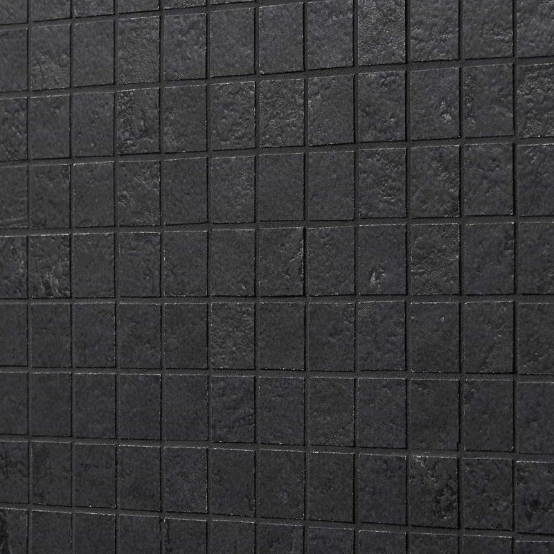 Portrait 1X1 Matte Porcelain Mosaic, Black Gold
