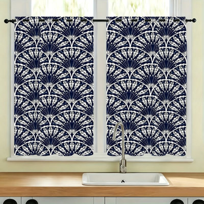2 pièces rideaux occultants à imprimé floral, motifs de fenêtre à motif botanique rétro pour le salon, la chambre à coucher, la maison de ferme, la décoration intérieure