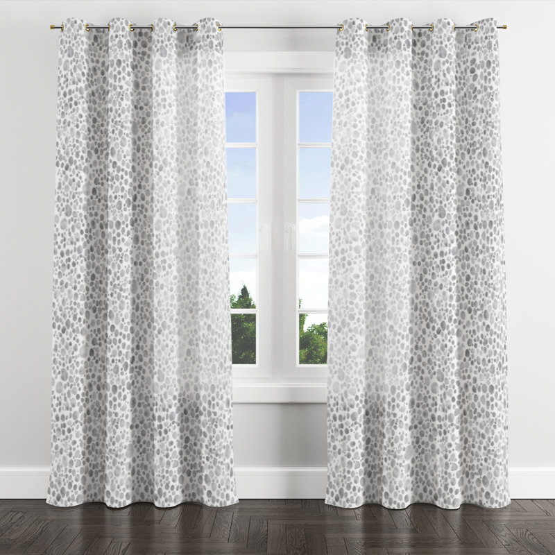 Abstract Velvet Curtains - Modern Babak Grommet Curtain - 1 Panel, Gold Grommets, 52" W x 63" L