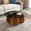 Table basse moderne de style moderne Mid-Century avec plateau en verre trempé et bois, noyer