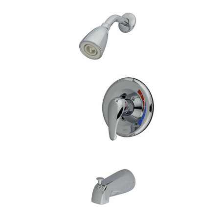 Diverter Tub and Shower Faucet with Metal Lever Handles, Polished Chrome