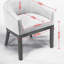 Chaises de salle à manger rembourrées modernes avec accoudoirs, chaises d'appoint en lin avec structure en bois franc naturel-1653663142