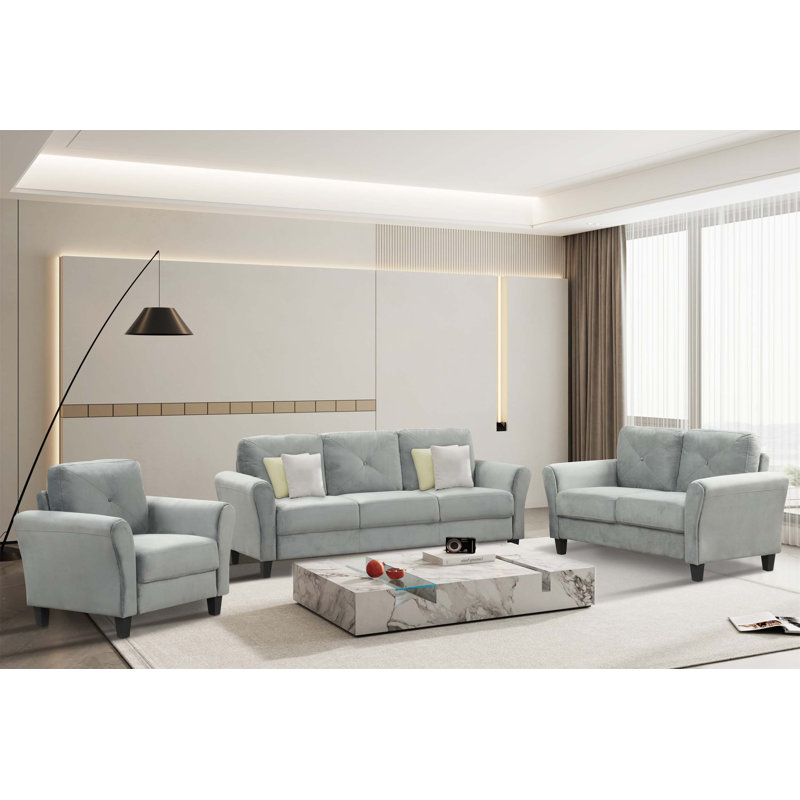 Canapé de salon à la mode et confortable pour trois personnes avec un design exquis et des matériaux de haute qualité pour une détente optimale