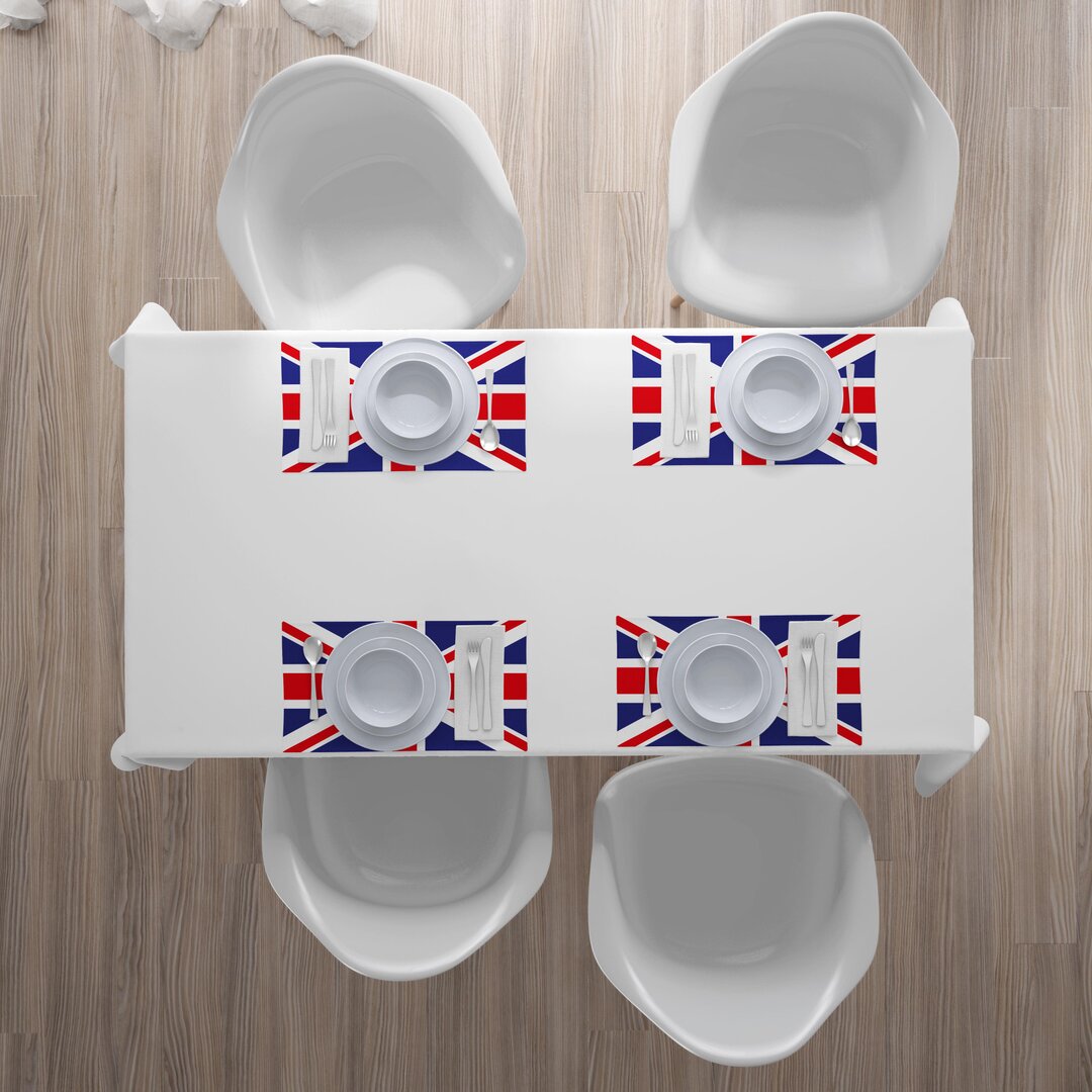 Platzmatten, Britische Loyal, Union Jack, Royal Blue Weiß