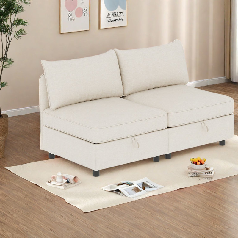 Multifunctional Modern Sofas, Chenille Upholstered With Storage For Small Spaces