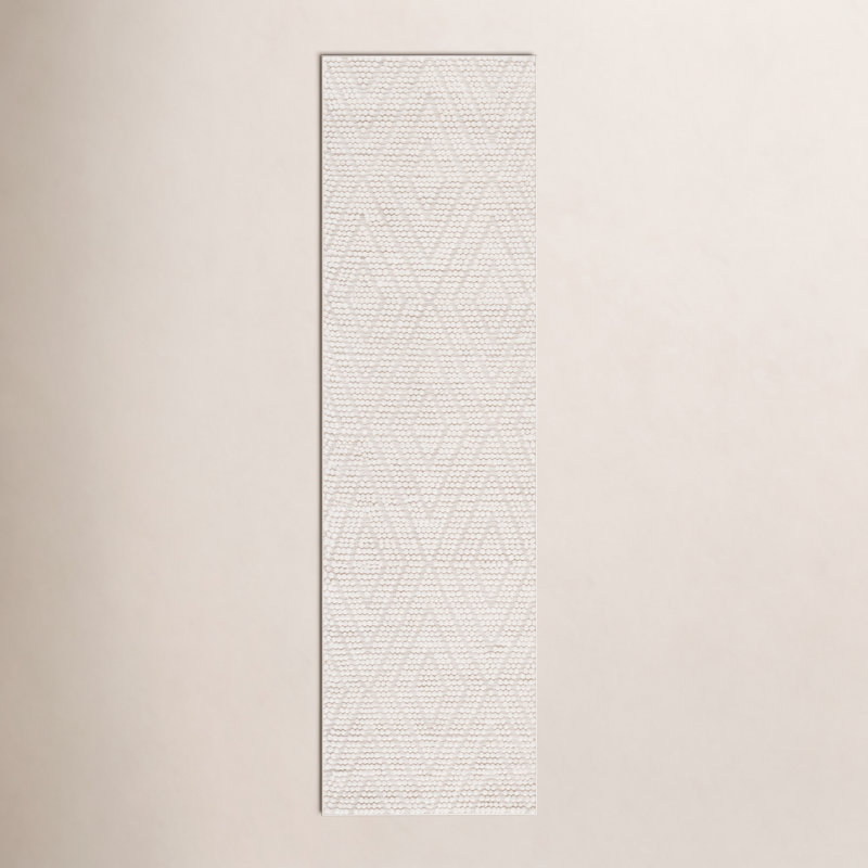 Elle Handmade Ivory Rug, Runner 2' x 6'